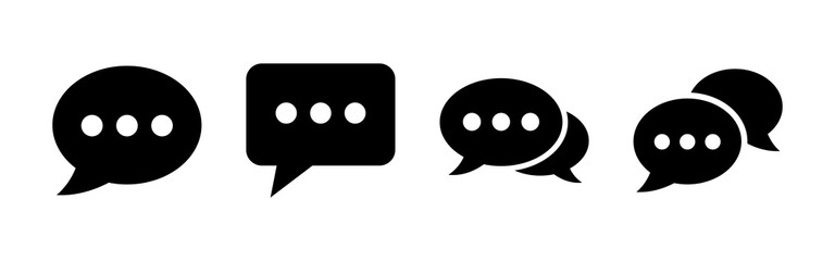 Chat icon set. speech bubble icon. comment icon vector. message. contact us