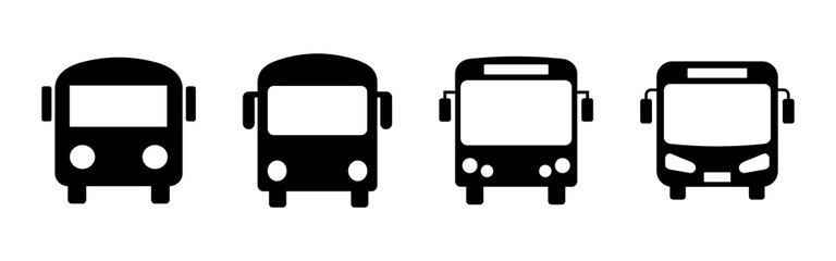 Bus icon set. bus vector icon