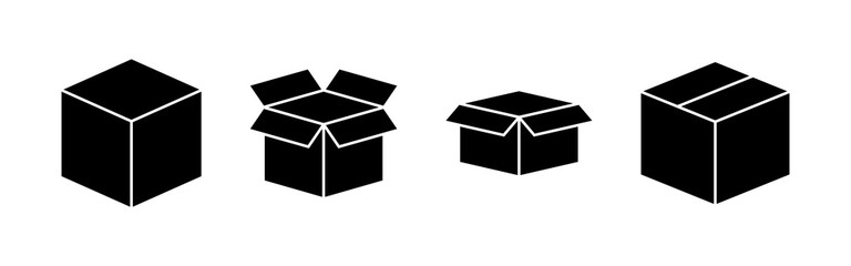 Box icon set. box vector icon, package, parcel