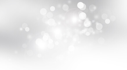 white snow blur abstract background. Bokeh Christmas blurred beautiful shiny Christmas lights