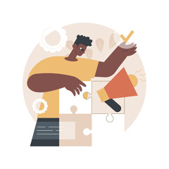 Brand building abstract concept vector illustration.