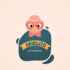 Abuelito granparents day sweet image icon- Vector