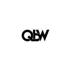qbw letter original monogram logo design