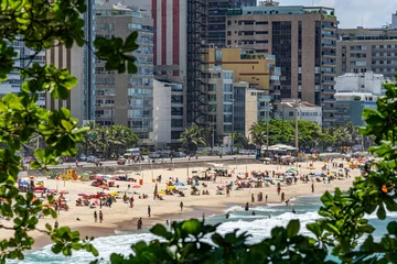 Poster Stad van Rio de Janeiro, Leblon stranden. Brazilië. © Ranimiro