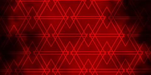 Fototapeta premium Dark Orange vector background with triangles.