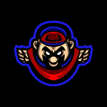 cute hip hop rapper mascot logo