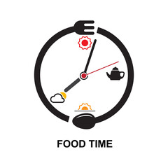 food time icon isolated on white background vector illustration.