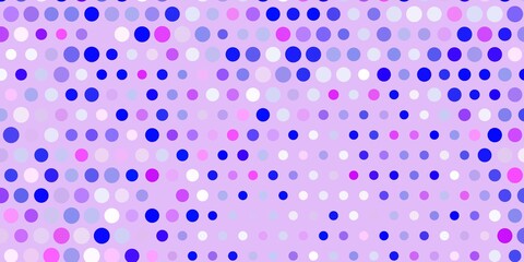 Light pink, blue vector background with bubbles.