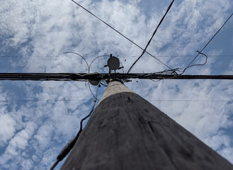 Power Line and Sky