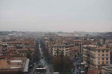 Vista panorámica de la ciudad de Roma, Italia
