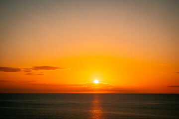 sunset over the sea