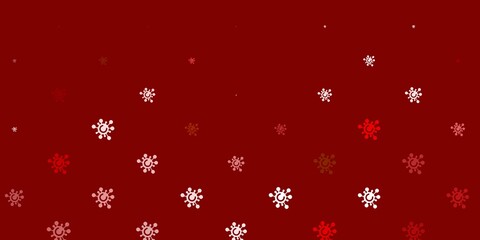 Light Green, Red vector backdrop with virus symbols.