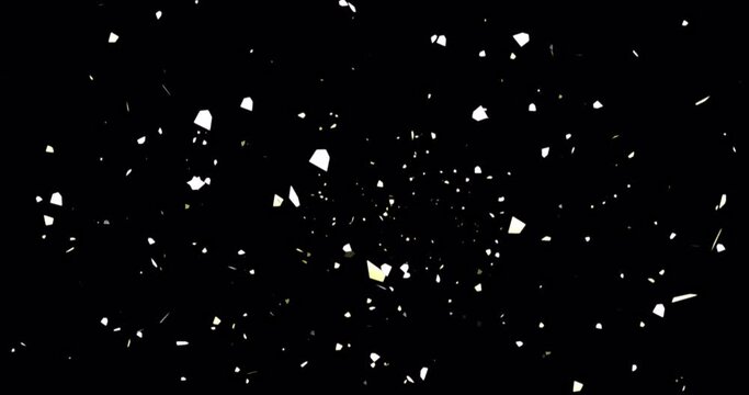 お祝いやおめでとうで使えそうなキラキラした紙吹雪のエフェクト　アルファチャンネル付き