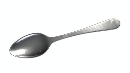 3D render of spoon isolated on white.