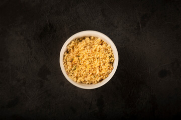 Bowl with brzilian farofa.
