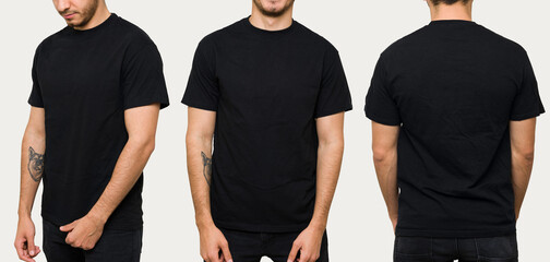 Good-looking man in a t-shirt for design print
