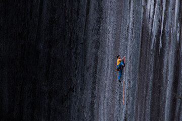 Trad climbing, Squamish, British Columbia, Canada 
