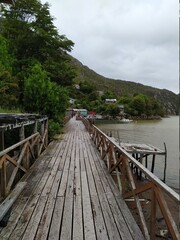 Naklejka premium Caleta Tortel, Pueblo de la Patagonia, Aysén, Chile 