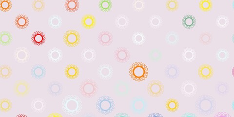 Light multicolor vector template with flu signs.