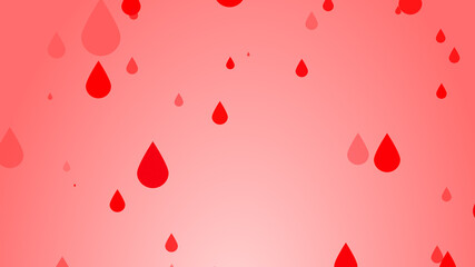 Medical health red blood drop pattern background. Abstract healthcare for World Blood Donor Day.