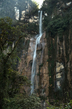 Yumbilla Falls near the town of Cuispes, northern Peruvian region of Amazonas, the fifth tallest waterfall in the world.