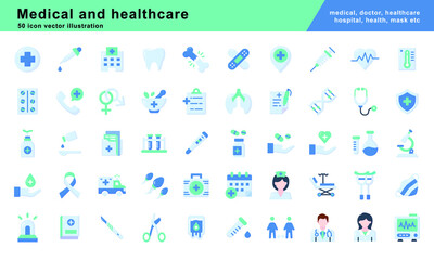 Fototapeta na wymiar Medical and healthcare Elements of a modern flat style. Simple symbol collection. vector icon illustration
