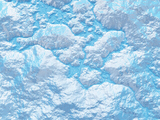 3D top view topographic terrain