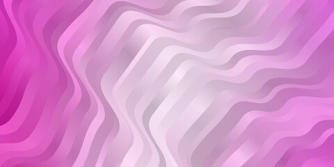 Light Pink vector pattern with curved lines.
