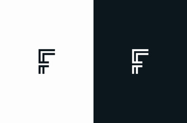 Initial Letter F Logo Black White Elegant Minimalist Signature Logo