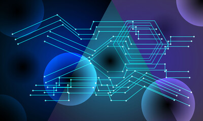 Obraz premium Modern and simple technology background
