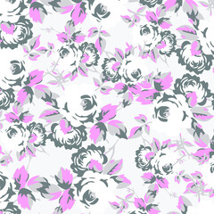 Floral seamless pattern  For textile, wallpapers, print, wrapping paper. Vector stock illustration.