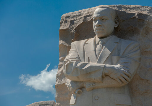 Washington, DC, USA - 29 June 2020: Close-up of the Martin Luther King, Jr. Memorial on a Sunny Day