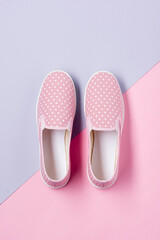 womens shoes in pink on pastel colors