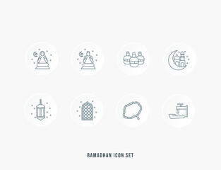 Ramadan Icon Set Islami Theme