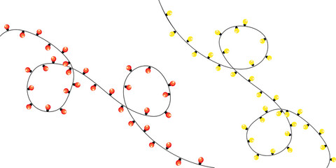 Minimalistic garland loops for wallpaper design. Seamless holiday decoration. Stock image. EPS 10.