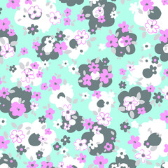 Floral seamless pattern  For textile, wallpapers, print, wrapping paper. Vector stock illustration.
