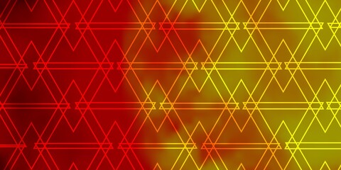 Fototapeta premium Light Orange vector background with polygonal style.