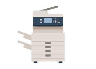 Photocopy machine. Simple flat illustration.