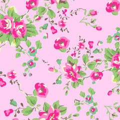 Floral seamless pattern  For textile, wallpapers, print, wrapping paper. Vector stock illustration.