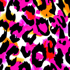 Abstract animal skin leopard seamless pattern design. Jaguar, leopard, cheetah, panther fur. Seamless camouflage background for fabric, textile, design, cover, wrapping.