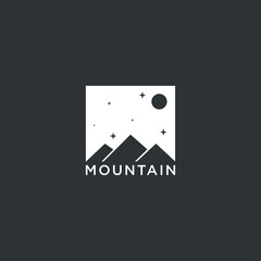 simple mountain silhouette logo