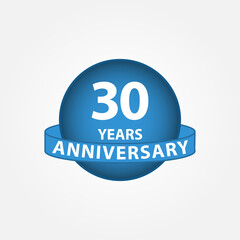 30 Years Anniversary Celebration Vector Template Design Illustration