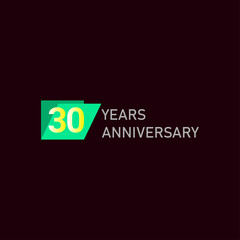 30 Years Anniversary Celebration Vector Template Design Illustration