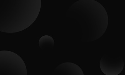 Gray circles gradient on black abstract background. Modern graphic design element.