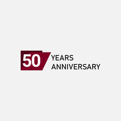 50 Years Anniversary Celebration Vector Template Design Illustration