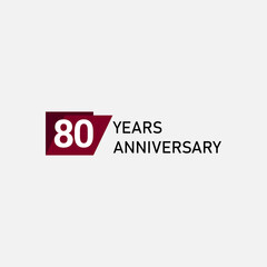 80 Years Anniversary Celebration Vector Template Design Illustration
