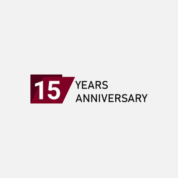 15 Years Anniversary Celebration Vector Template Design Illustration