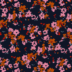 Floral seamless pattern  For textile, wallpapers, print, wrapping paper. Vector stock illustration.