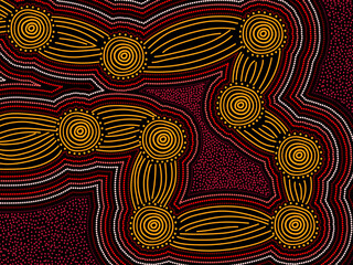 Aboriginal artwork - connection concept