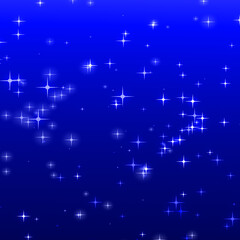 Christmas blue starry on blue gradient background. Diwali festival holiday design.